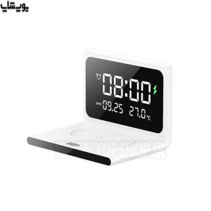ساعت دیجیتال و شارژر بی سیم 15 وات رسی مدل RLS-L12