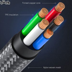 کابل تبدیل تایپ C به لایتنینگ فست شارژ رسی مدل RTC-P21CL دارای هسته با کیفیت است.