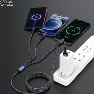 کابل سه کاره رسی مدل RTC-T12 از آلیاژ روی همراه پوششی از فیبرهای بافته شده مقاوم ساخته شده