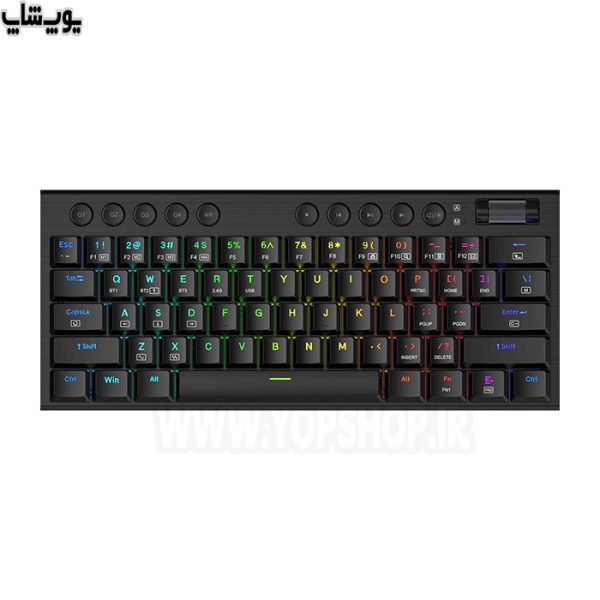 1- کیبورد گیمینگ سیمی RGB ردراگون مدل K632 Noctis با ابعاد کوچک و طراحی مینیمال