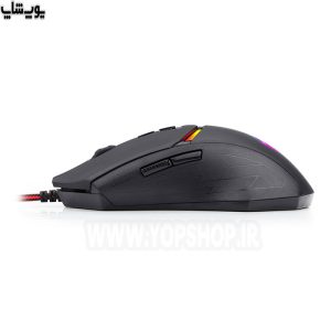 موس گیمینگ سیمی RGB ردراگون مدل NEMEANLION 2 M602-1 دارای شیارهایی برای جلوگیری از لغزش موس از دست می باشد.