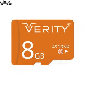کارت حافظه میکرو SD وریتی مدل SDHC ظرفیت 8 گیگابایت با رم ریدر