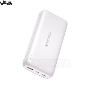 پاوربانک 20000 میلی آمپر ساعت فست شارژ ویکام مدل WP-189 در رنگ بندی سفید می باشد.