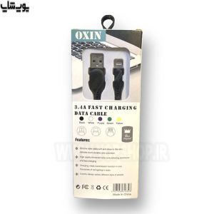 کابل شارژ USB به لایتنینگ اکسیژن مدل LX2 در رنگ بندی مشکی می باشد.