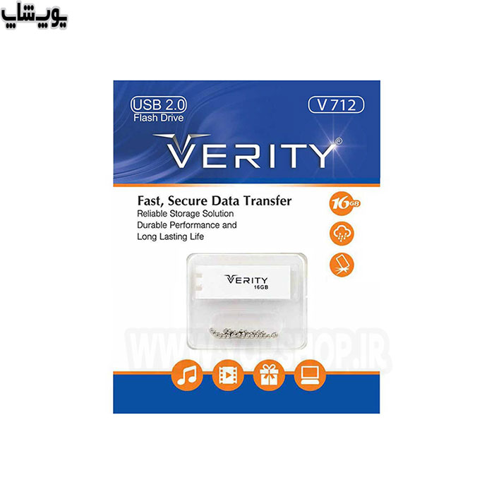 فلش مموری وریتی مدل V712 USB2.0 ظرفیت 64 گیگابایت در بسته بندی مناسب می باشد.