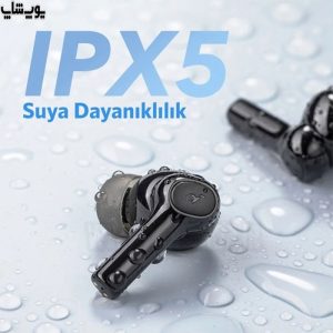 هندزفری بی‌سیم مدل Anker R100 از بدنه ضد آب IPX5 برخوردار است.