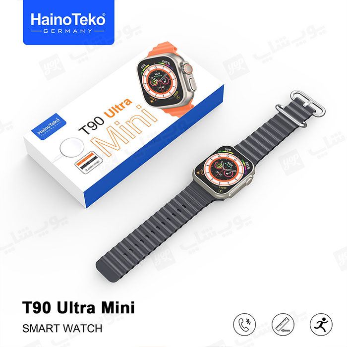 ساعت هوشمند هاینوتکو مدل Watch Hinoteko T90 Ultra Mini دارای بسته بندی بسیار زیبا می باشد. 