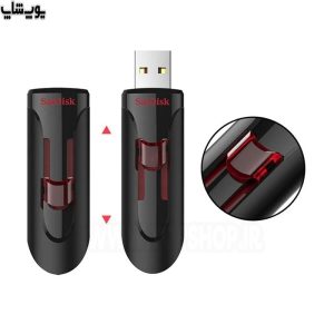فلش مموری سان دیسک مدل Cruzer Glide USB3.0 از کلید کشویی جهت کاربری آسان در ساختار خود بهره برده است.