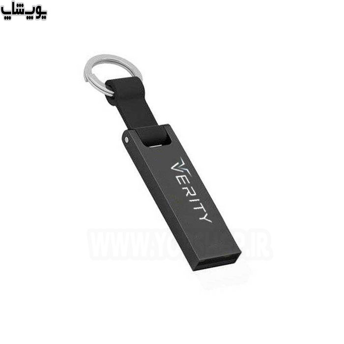 فلش مموری وریتی مدل V814 USB3.0 با ظرفیت 32 گیگابایت دارای بند آویزی جهت جا به جایی آسان است.