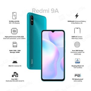 گوشی شیائومی مدل Redmi 9A ظرفیت 32 گیگابایت رم 2