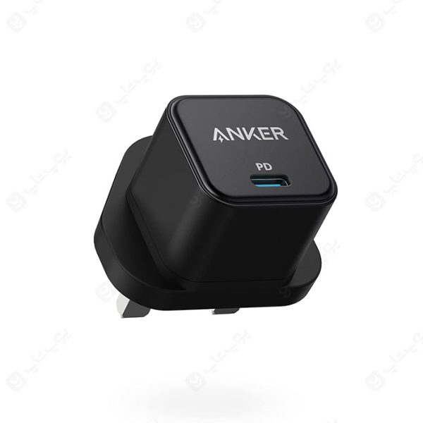 شارژر دیواری انکر PowerPort III 20W مدل A2149 با پلاگین 3 پین استاندارد بریتانیا است.