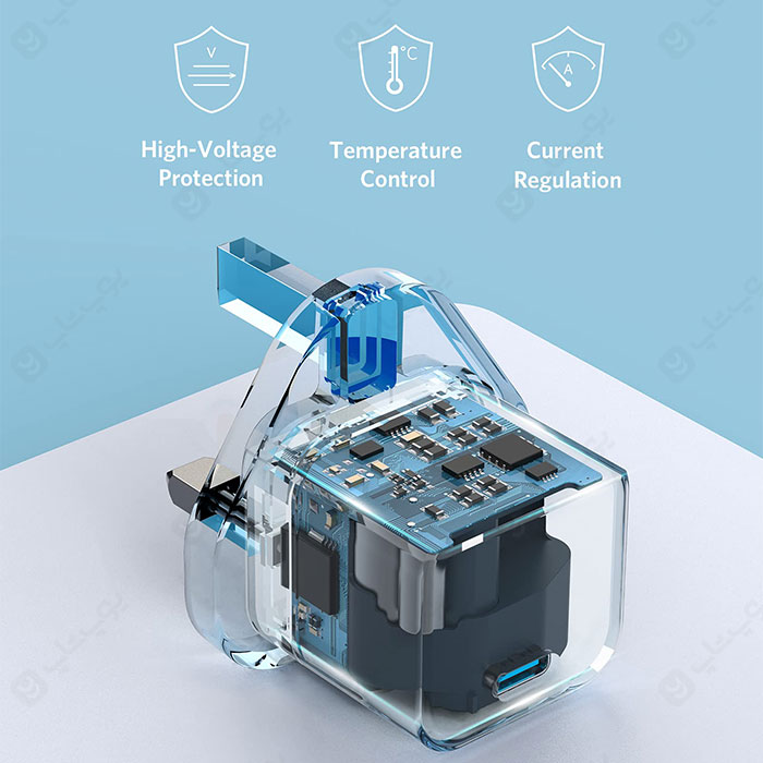 شارژر دیواری انکر PowerPort III 20W مدل A2149 دارای امنیت بسیار بالا است.
