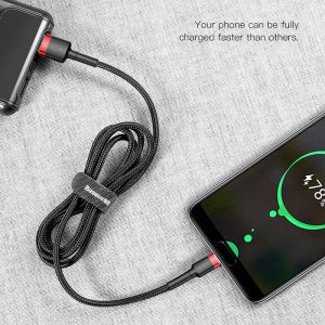 کابل شارژ USB به تایپ C بیسوس مدل CATKLF-B91 قابل استفاده بر روی پاوربانک می باشد.