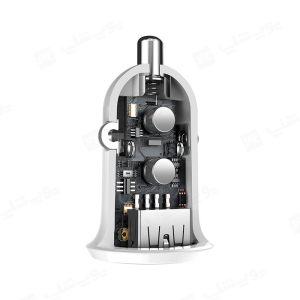 شارژر فندکی بیسوس مدل CCALLP-01 دارای تراشه هوشمند کنترلر جریان می باشد.