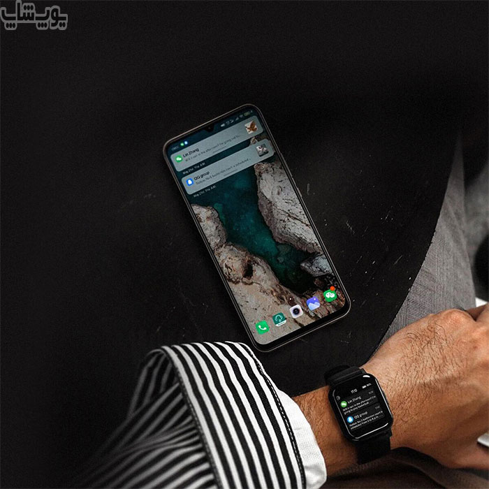 ساعت هوشمند هایلو مدل LS02 با دریافت نوتیفیکشین های گوشی می باشد.