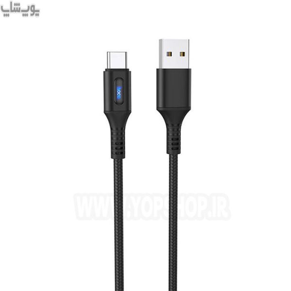 کابل شارژ فست شارژ USB به تایپ C هوکو مدل U79 در رنگ بندی مشکی می باشد.