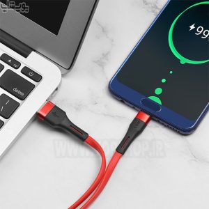 کابل شارژ فست شارژ USB به تایپ C هوکو مدل X34 دارای قابلیت انتقال دیتا می باشد.