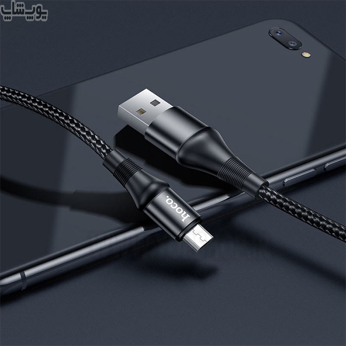 کابل شارژ USB به میکرو USB هوکو X50 مقابل کشیدگی و گره خوردن مقاومت بالایی دارد