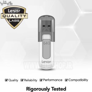 فلش مموری لکسار مدل JUMPDRIVE V100 USB3.0 با ظرفیت 64 گیگابایت دارای مقاومت در برابر گرد و غبار و شک می باشد.