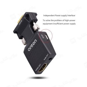 مبدل VGA به HTMI اونتن مدل OTN-7508 دارای پورت میکرو USB برای تامین انرژی الکتریکی می باشد.