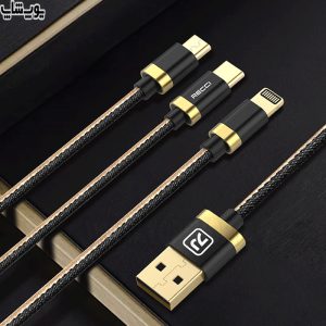 پک هدیه لوازم جانبی موبایل رسی مدل RBG-A03 دارای یک کابل 1 به 3 می باشد.