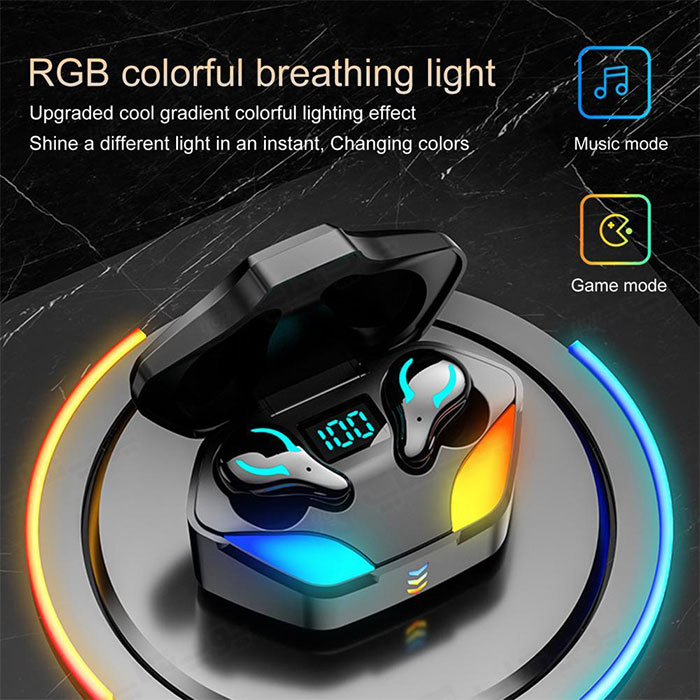 هندزفری بی سیم گیمینگ RGB مدل X1 دارای نورپردازی RGB می باشد.
