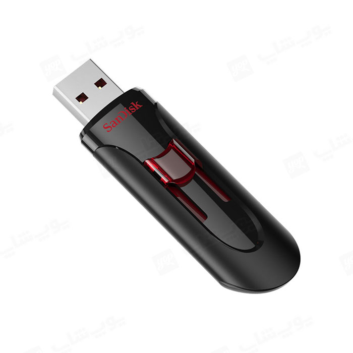 فلش مموری سان دیسک مدل Cruzer Glide USB3.0 با ظرفیت 64 گیگابایت دارای بازشوی کشویی می باشد.