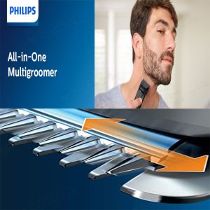 ماشین اصلاح فیلیپس مدل Multigroom سری 6 به 1 دارای تیغه قابل شستشو با مقاومت بالا و بدون کندی است
