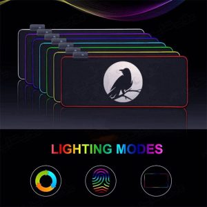 موس پد با نورپردازی RGB ریون مدل RAVEN BRMP-8030 دارای تنوع در نورپردازی است