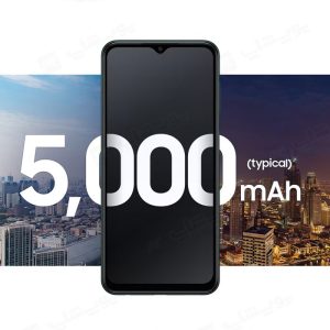 گوشی موبایل سامسونگ مدل گلکسی M13 ظرفیت 64 گیگابایت رم 4 گیگابایت، از باتری داخلی 5000 میلی آمپر ساعتی بهره برده است