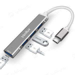 مبدل تایپ C به 4USB وریتی مدل H410T با تمامی دیوایس ها سازگاری دارد.