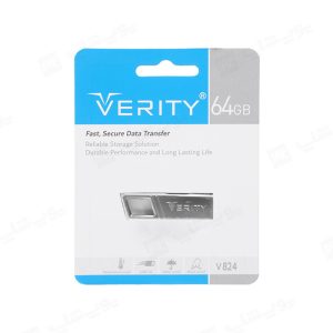 فلش مموری وریتی مدل V824 USB3.0 با ظرفیت 64 گیگابایت در مقابل تمامی آسیب های بیرونی مقاومت بالایی دارد.