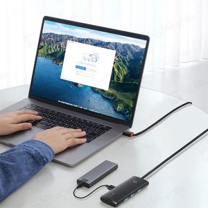 هاب 4 پورت بیسوس مدل BS-OH013 توسعه دهنده پورت های لپ تاپ می باشد.