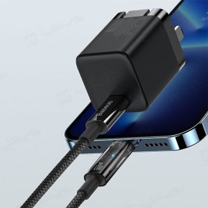 کابل شارژ تایپ C به لایتنینگ 20W بیسوس مدل CATS000001 دارای قابلیت شارژ سریع می باشد.
