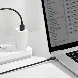 کابل شارژ USB به تایپ 66W C بیسوس مدل CATYS-01 مناسب برای شارژ نوت بوک است.