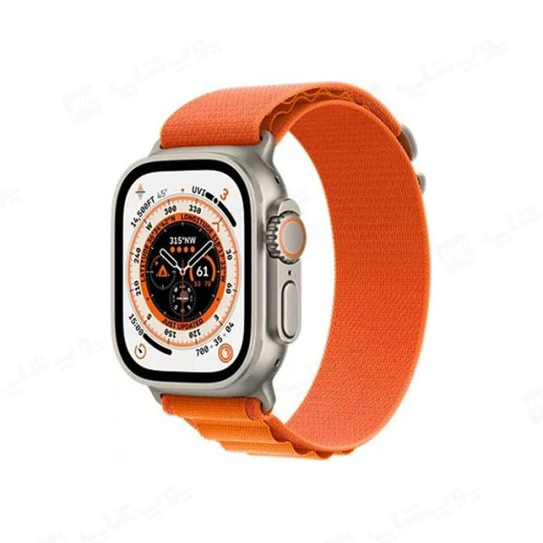 ساعت هوشمند هاینوتکو مدل H49 Ultra Max دارای بند نارنجی می باشد.