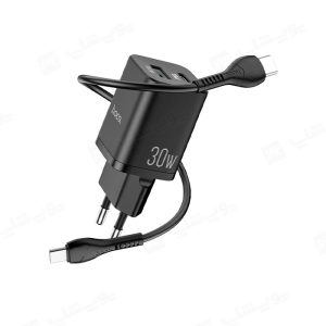 شارژر دیواری 30W هوکو مدل N13 به همراه کابل در رنگ بندی مشکی همراه کابل 1 متری می باشد.