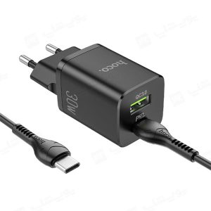 شارژر دیواری 30W هوکو مدل N13 به همراه کابل دارای پورت تایپ C می باشد.
