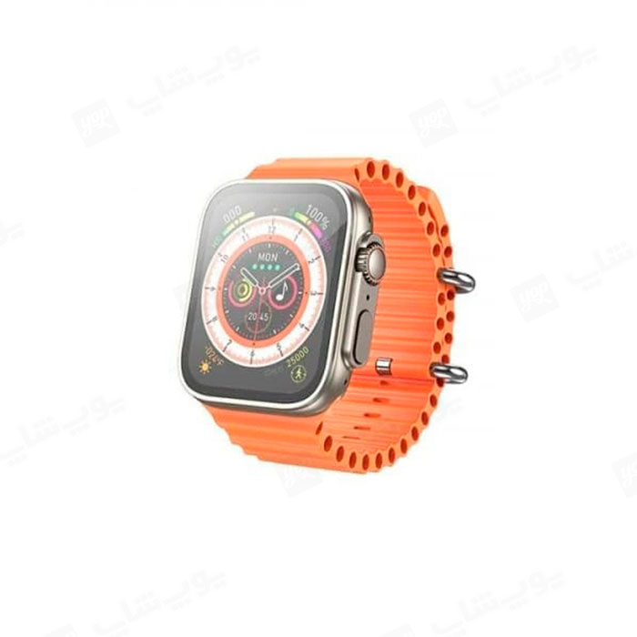 ساعت هوشمند هوکو مدل Y1 Ultra در رنگ بندی نارنجی است.