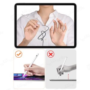 قلم لمسی استایلوس آیپد جویروم مدل JR-X9 قابل استفاده با زوایای مختلف می باشد.