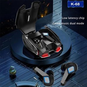 هندزفری بی سیم گیمینگ مدل K-68 دارای طراحی زیبا و چشم نواز می باشد.