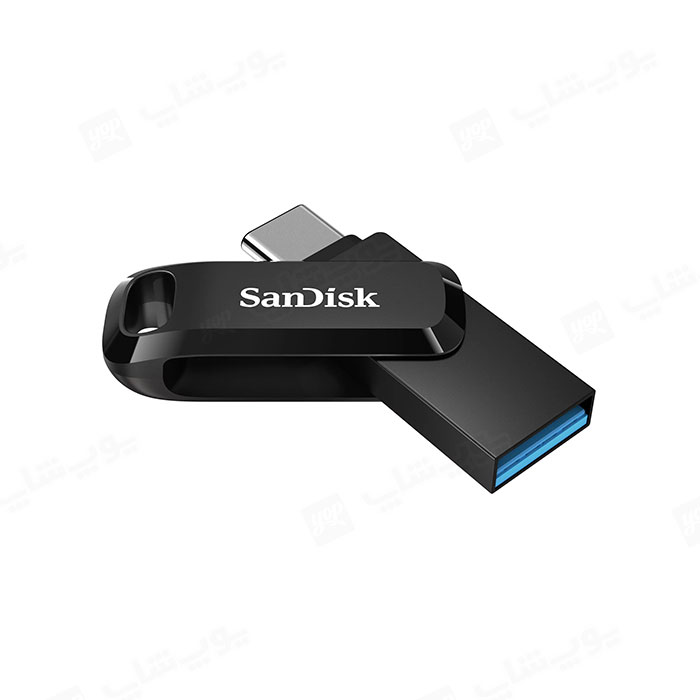 فلش مموری سان دیسک مدل Ultra Dual Drive Go USB3.1 با ظرفیت 64 گیگابایت دارای 2 پورت می باشد.