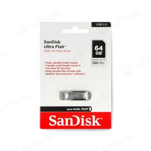 فلش مموری سان دیسک مدل Ultra Flair USB3.0 با ظرفیت 64 گیگابایت دارای بسته بندی مناسب می باشد.