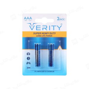 باتری نیم قلمی وریتی مدل R03 Super Heavy Duty بسته دو عددی