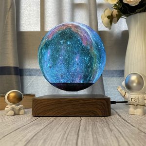 چراغ خواب ماه شناور هوشمند مدل Galaxy Moon نورپردازی چند رنگ دارد