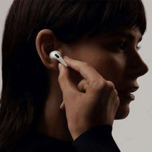 هندزفری بی سیم اورجینال اپل مدل Airpods Pro دارای کنترلر لمسی در انتها بادز است