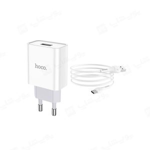 شارژر دیواری هوکو مدل C81A با کابل همراه تایپ C
