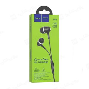 بسته بندی هندزفری سیمی هوکو مدل M76 اورجینال است و شامل گارانتی است.