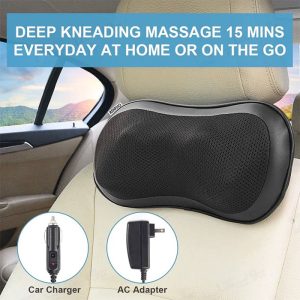 بالشتک ماساژ گردن و پشت رنفو مدل RF-NM067 از یک شارژر دیواری و یک شارژر فندکی برخوردار است