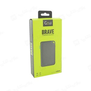 پاوربانک 10000mAh گوئی مدل BRAVE در بسته بندی مناسب قرار دارد.